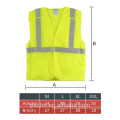 Gelbe Mesh Construction Tool hohe Sichtbarkeit reflektierende Sicherheitsweste ANSI 107 Hallo Vis Workwear Weste mit Taschen